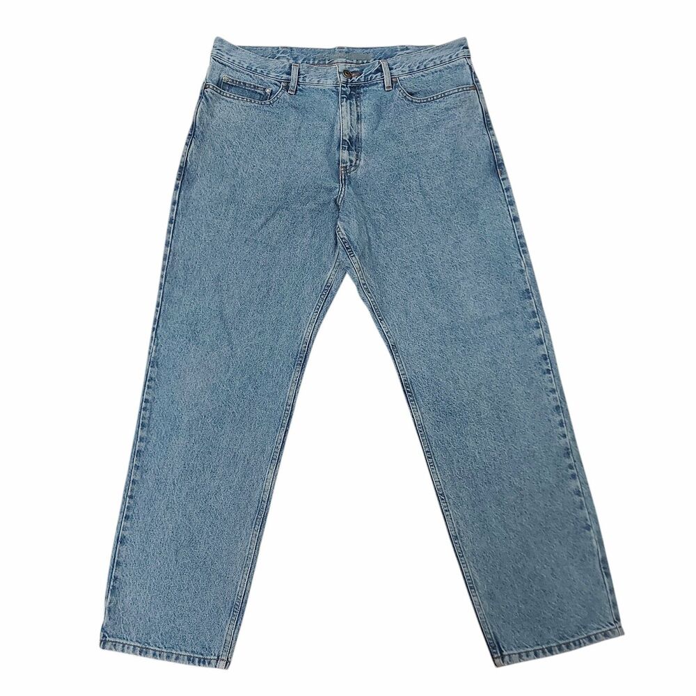 Harley-Davidson Jeans Mens 38x32 Blue Light Wash Relaxed Fit Casual Biker Work